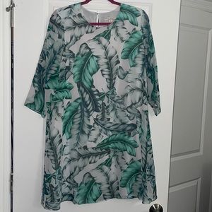 Sheer Palm Eva Mendes (New York and Company) dress